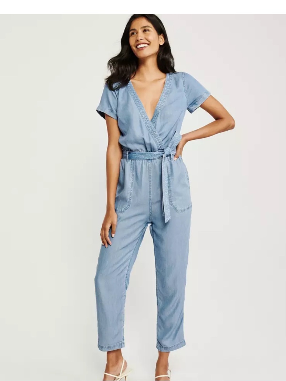 Abercrombie & Fitch Chambray Jumpsuit
